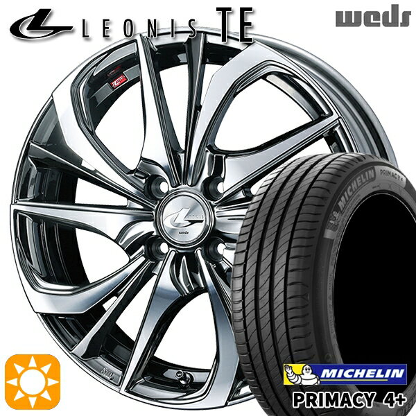 【取付対象】アクア ヤリス 195/50R16 88V XL ミシュラン プライマシー4プラス Weds レオニス TE BMCMC (ブラックメタルコート/ミラーカット) 16インチ 6.0J 4H100 サマータイヤホイールセット