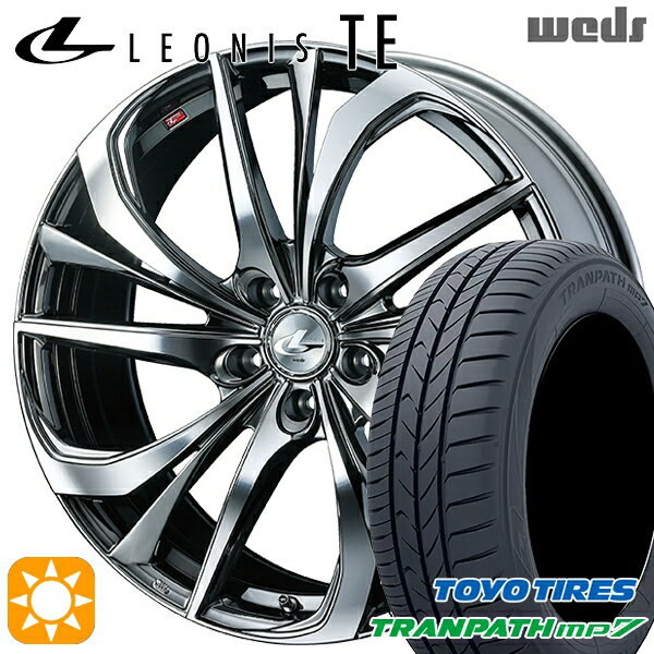 【取付対象】215/55R17 94V トーヨー トランパス mp7 Weds レオニス TE BMCMC (ブラックメタルコート/ミラーカット) 17インチ 7.0J 5H100 サマータイヤホイールセット