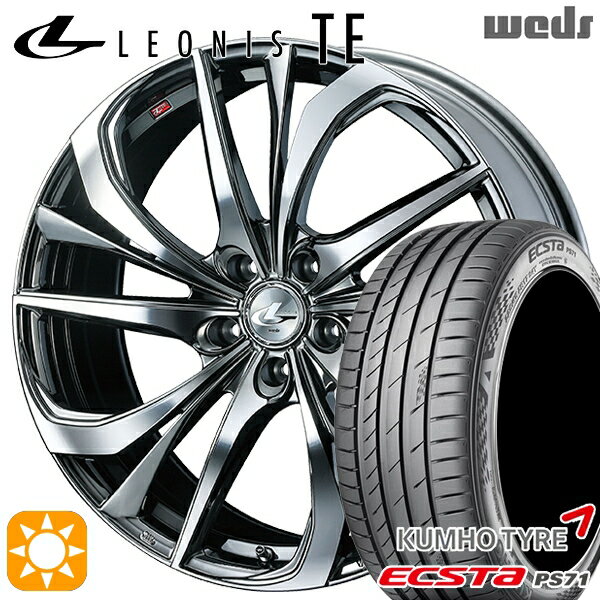 【取付対象】225/35R19 88W XL クムホ エクスタ PS71 Weds レオニス TE BMCMC (ブラックメタルコート/ミラーカット) 19インチ 8.0J 5H114.3 サマータイヤホイールセット
