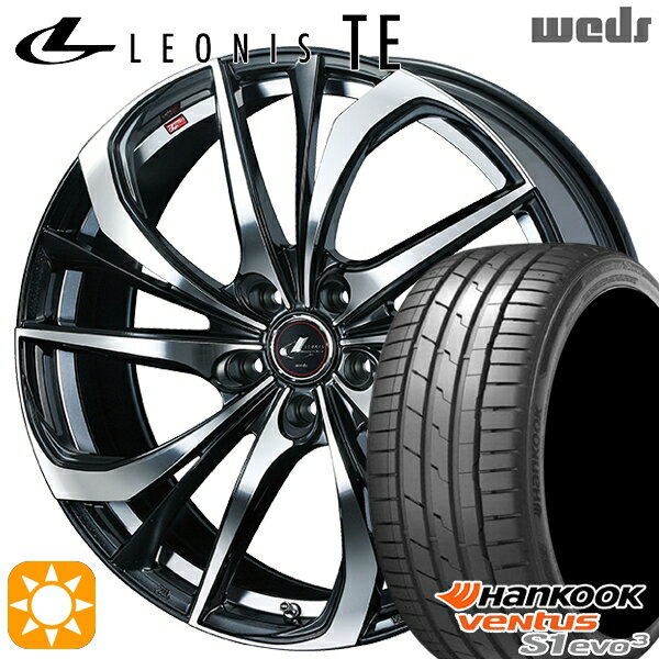 【取付対象】セレナ 215/40R18 89Y XL ハンコック veNtus S1 evo3 K127 Weds レオニス TE PBMC (パールブラック ミラーカット) 18インチ 7.0J 5H114.3 サマータイヤホイールセット