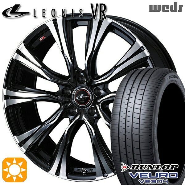 5/15ポイント5倍★225/55R19 99V ダンロップ ビューロ VE304 Weds レオニス VR PBMC 19インチ 7.5J 5H114.3 サマータイヤホイールセット