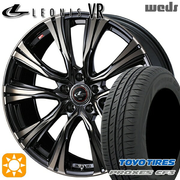 【取付対象】リーフ レヴォーグ 215/50R17 95V XL トーヨー プロクセス CF3 Weds レオニス VR PBMC/TI 17インチ 7.0J 5H114.3 サマータイヤホイールセット