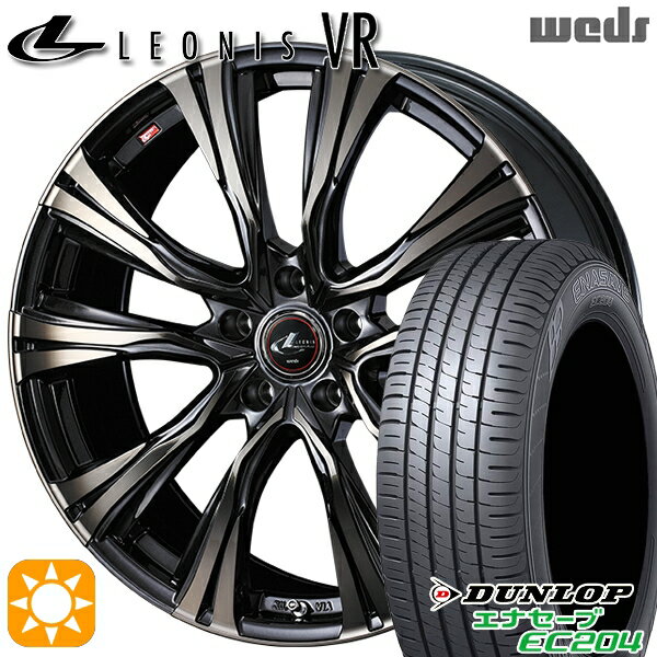 【取付対象】215/60R16 95H ダンロップ エナセーブ EC204 Weds レオニス VR PBMC/TI 16インチ 6.5J 5H114.3 サマータイヤホイールセット