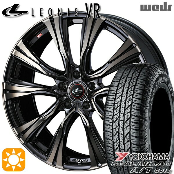 【取付対象】215/70R16 100H ヨコハマ ジオランダーA/T G015 Weds レオニス VR PBMC/TI 16インチ 6.5J 5H114.3 サマータイヤホイールセット
