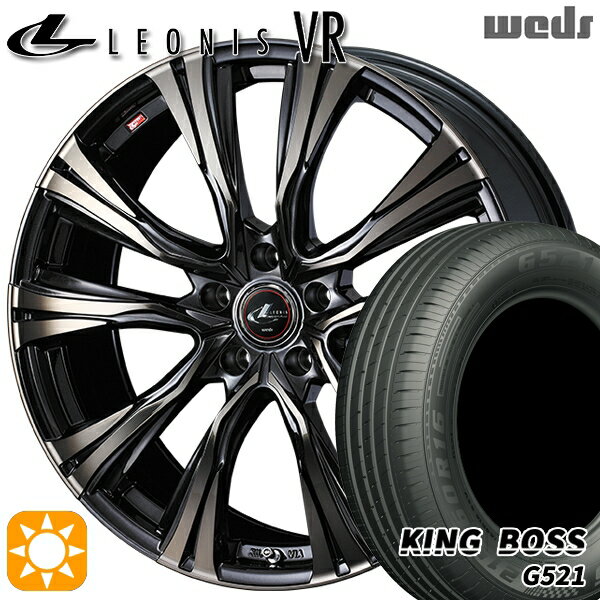 【取付対象】205/60R16 92V キングボス G521 Weds レオニス VR PBMC/TI 16インチ 6.5J 5H114.3 サマータイヤホイールセット