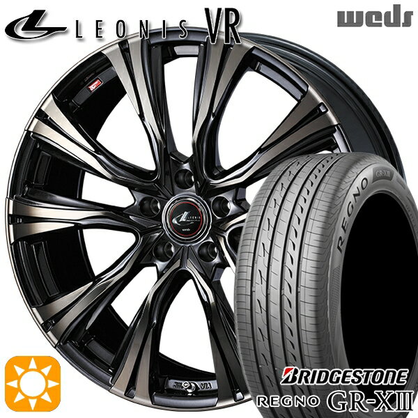【取付対象】リーフ アクセラ 205/55R16 91V ブリヂストン レグノ GR-X3 Weds レオニス VR PBMC/TI 16インチ 6.5J 5H114.3 サマータイヤホイールセット