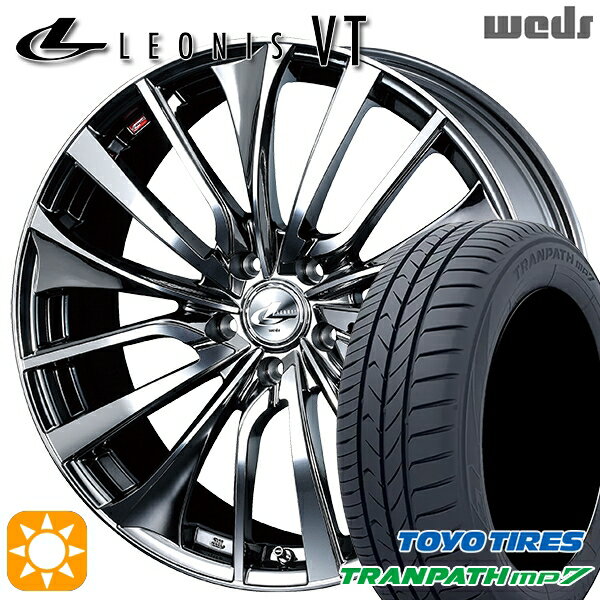 【取付対象】215/55R17 94V トーヨー トランパス mp7 Weds レオニス VT BMCMC (ブラックメタルコート ミラーカット) 17インチ 7.0J 5H114.3 サマータイヤホイールセット