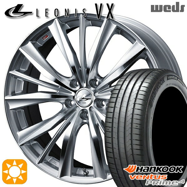 【取付対象】プリウスα ストリーム 205/60R16 96V XL ハンコック veNtus PRime4 K135 Weds レオニス VX HSMC (ハイパーシルバー ミラーカット) 16インチ 7.0J 5H114.3 サマータイヤホイールセット