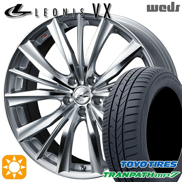 【取付対象】215/60R16 95H トーヨー トランパス mp7 Weds レオニス VX HSMC (ハイパーシルバー ミラーカット) 16インチ 7.0J 5H114.3 サマータイヤホイールセット