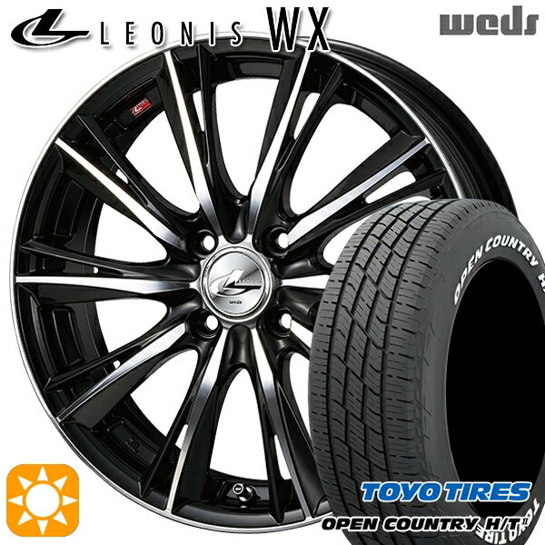 【取付対象】フィット アクア 185/60R15 84H トーヨー オープンカントリー H/T2 WL Weds レオニス WX BKMC (ブラック ミラーカット) 15インチ 5.5J 4H100 サマータイヤホイールセット