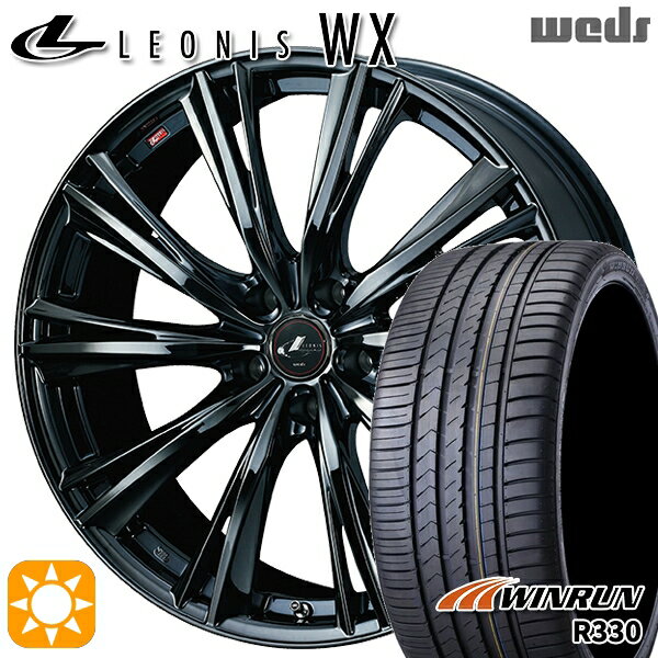 【取付対象】225/35R19 88W XL ウィンラン R330 Weds レオニス WX 19インチ 8.0J 5H114.3 BMC1（ブラックメタルコート ワン） サマータイヤホイールセット
