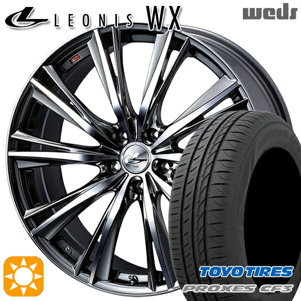 【取付対象】アクセラ アテンザ 215/45R18 93W XL トーヨー プロクセス CF3 Weds レオニス WX BMCMC (ブラックメタルコート ミラーカット) 18インチ 7.0J 5H114.3 サマータイヤホイールセット