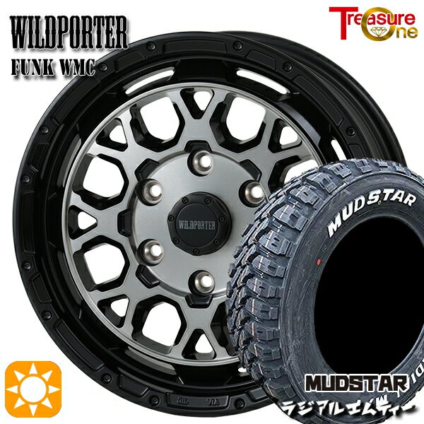 【取付対象】215/65R16 109/107R マッドスター ラジアル M/T ホワイトレター トレジャーワン ワイルドポーター ファンク WMC BP/BC 16インチ 6.5J 6H139.7 サマータイヤホイールセット