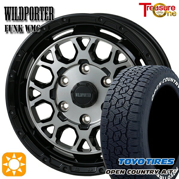 【取付対象】200系ハイエース 195/80R15 107/105N LT トーヨー オープンカントリーA/T3 ホワイトレター トレジャーワン ワイルドポーター ファンク WMC BP/BC 15インチ 6.0J 6H139.7 サマータイヤホイールセット