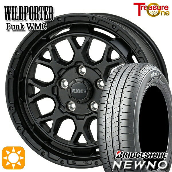 【取付対象】エルグランド クロスロード 215/65R16 98H ブリヂストン ニューノ トレジャーワン ワイルドポーター ファンク WMC MBK 16インチ 7.0J 5H114.3 サマータイヤホイールセット