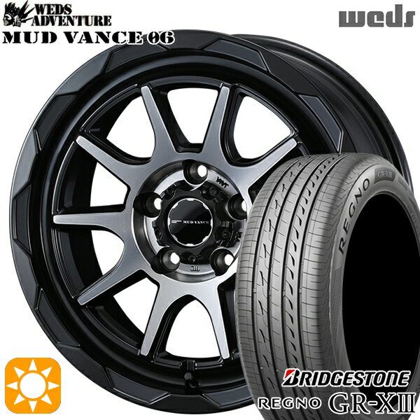 【取付対象】エスティマ ヤリスクロス 215/60R16 95V ブリヂストン レグノ GR-X3 Weds マッドヴァンス06 マットブラックポリッシュ 16インチ 7.0J 5H114.3 サマータイヤホイールセット