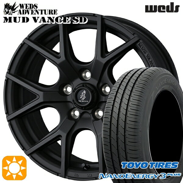 【取付対象】エスティマ ヤリスクロス 215/60R16 95H トーヨー ナノエナジー3プラス Weds ウェッズ マッドヴァンスSD フルマットブラック 16インチ 7.0J 5H114.3+35 サマータイヤホイールセット