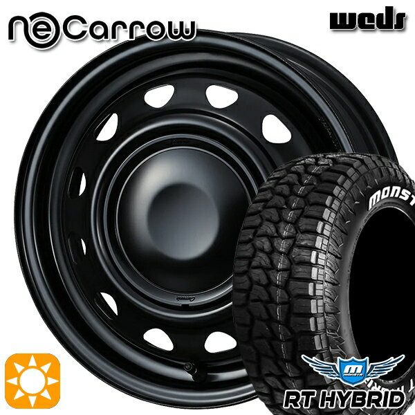 【取付対象】155/65R14 81S XL RWL モンスタ RTハイブリッド Weds ネオキャロ セミマットブラック/セミマットブラックキャップ 14インチ 4.5J 4H100 +45 サマータイヤホイールセット