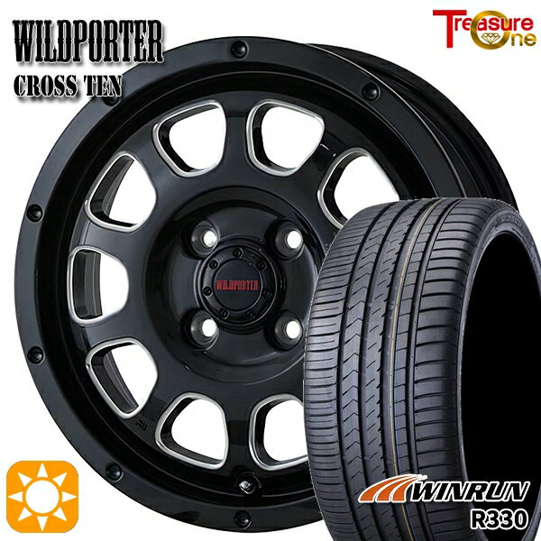【取付対象】165/50R15 76V XL ウィンラン R330 トレジャーワン ワイルドポーター クロステン BK/SM 15インチ 4.5J 4H100 サマータイヤホイールセット