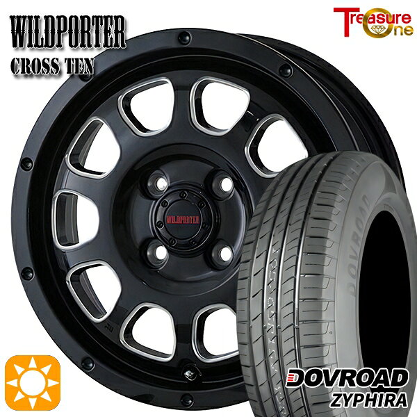 【取付対象】エブリィワゴン 165/60R14 75H DOVROAD ザイファイラ トレジャーワン ワイルドポーター クロステン BK/SM 14インチ 4.5J 4H100 サマータイヤホイールセット