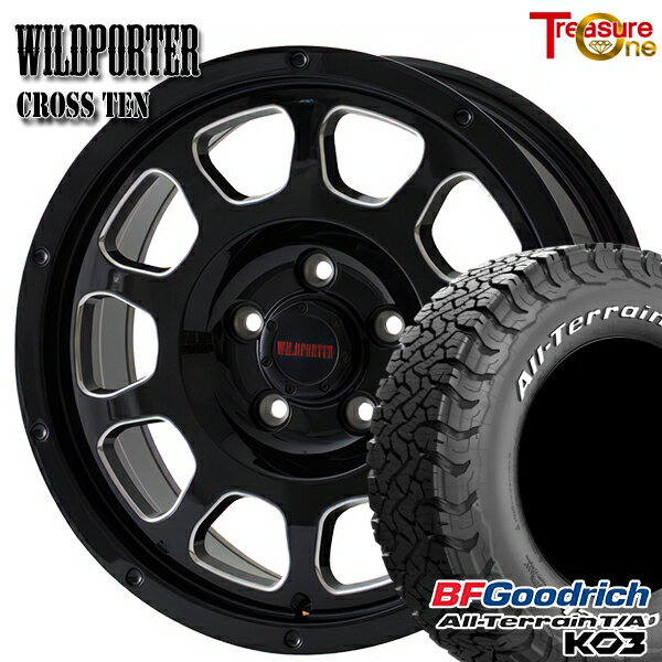 【取付対象】215/70R16 100/97S RWL BFグッドリッチ オールテレーン T/A KO3 トレジャーワン ワイルドポーター クロステン BK/SM 16インチ 7.0J 5H114.3 サマータイヤホイールセット