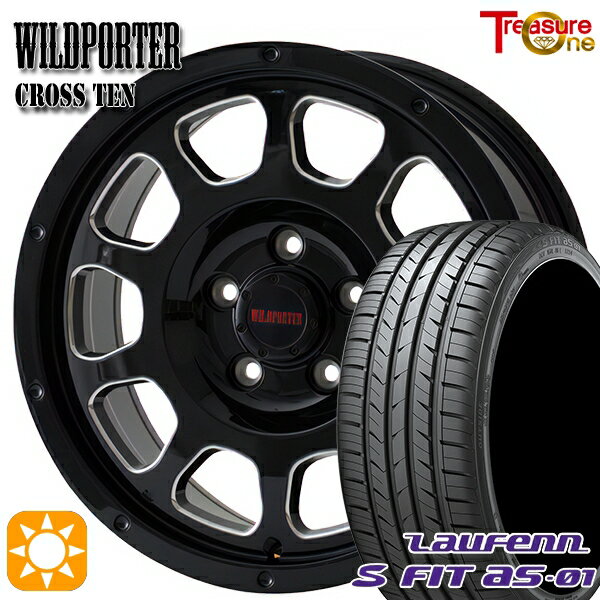 【取付対象】リーフ レヴォーグ 215/50R17 91W ラウフェン S FIT aS-01 LH02 トレジャーワン ワイルドポーター クロステン BK/SM 17インチ 7.5J 5H114.3 サマータイヤホイールセット