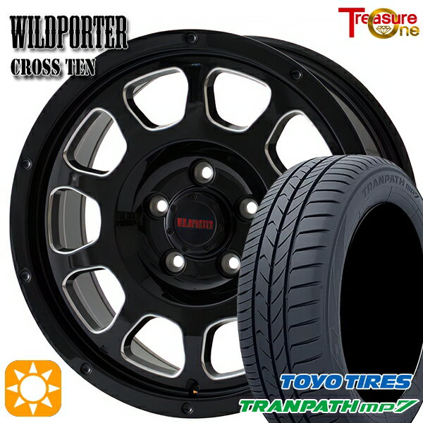 【取付対象】205/65R16 95H トーヨー トランパス mp7 トレジャーワン ワイルドポーター クロステン BK/SM 16インチ 7.0J 5H114.3 サマータイヤホイールセット