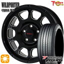 【取付対象】プリウスα ストリーム 205/60R16 92V ヨコハマ アドバンデシベル V553 トレジャーワン ワイルドポーター クロステン ブラックサイドミーリング 16インチ 7.0J 5H114.3 サマータイヤホイールセット