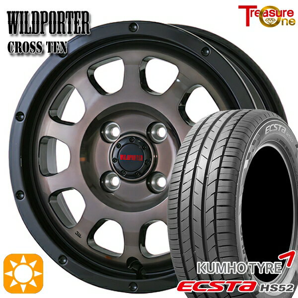 【取付対象】195/45R16 84V XL クムホ エクスタ HS52 トレジャーワン ワイルドポーター クロステン BP/BC 16インチ 6.0J 4H100 サマータイヤホイールセット