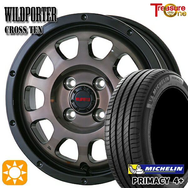 【取付対象】アクア ヤリス 195/50R16 88V XL ミシュラン プライマシー4プラス トレジャーワン ワイルドポーター クロステン BP/BC 16インチ 6.0J 4H100 サマータイヤホイールセット