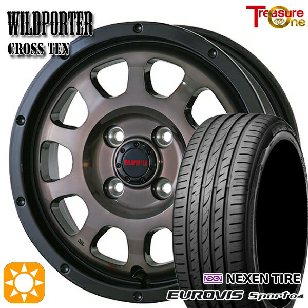 【取付対象】165/60R14 75H ロードストーン ユーロビズ Sport 04 トレジャーワン ワイルドポーター クロステン BP/BC 14インチ 4.5J 4H100 サマータイヤホイールセット