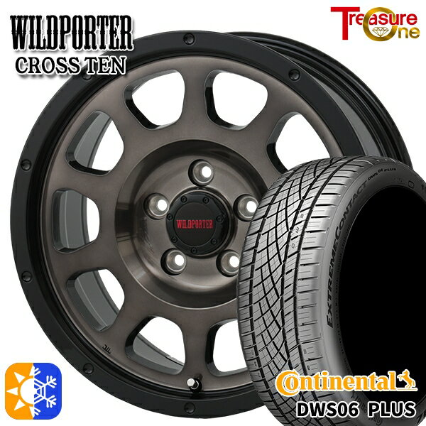 リーフ ノア 205/55R16 91W コンチネンタル DWS06+ トレジャーワン ワイルトポーター クロス10 ブラックポリッシュ/ブラッククリア 16インチ 7.0J 5H114.3 オールシーズンタイヤホイールセット