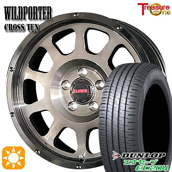 【取付対象】ヴェゼル オデッセイ 215/60R16 95H ダンロップ エナセーブ EC204 トレジャーワン ワイルドポーター クロステン BP/BC 16インチ 7.0J 5H114.3 サマータイヤホイールセット