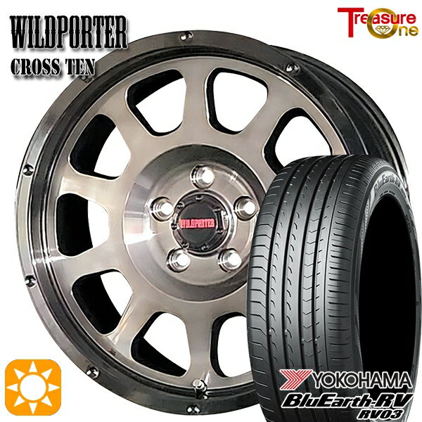 【取付対象】エルグランド クロスロード 215/65R16 98H ヨコハマ ブルーアース RV03 トレジャーワン ワイルドポーター クロステン BP/BC 16インチ 7.0J 5H114.3 サマータイヤホイールセット