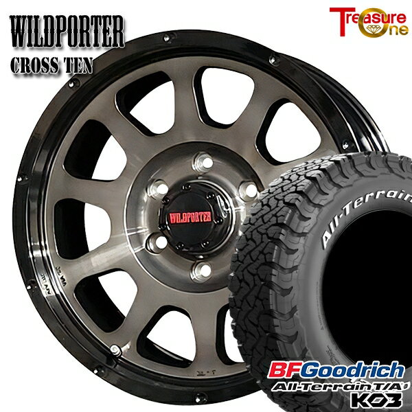 【取付対象】215/70R16 100/97S RWL BFグッドリッチ オールテレーン T/A KO3 トレジャーワン ワイルドポーター クロステン BP/BC 16インチ 6.5J 6H139.7 サマータイヤホイールセット