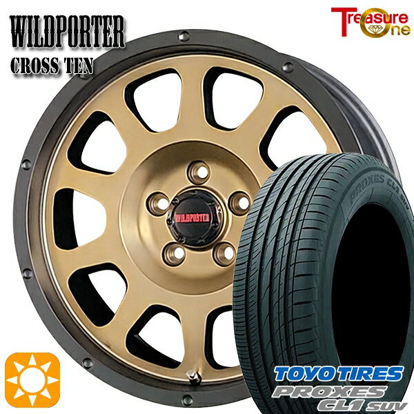 【取付対象】ヴェゼル オデッセイ 215/60R16 95V トーヨー プロクセス CL1 SUV トレジャーワン ワイルドポーター クロステン ブロンズ 16インチ 7.0J 5H114.3 サマータイヤホイールセット