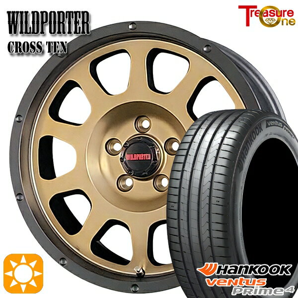 【取付対象】215/50R17 95W XL ハンコック veNtus PRime4 K135 トレジャーワン ワイルドポーター クロステン ブロンズ 17インチ 7.5J 5H114.3 サマータイヤホイールセット