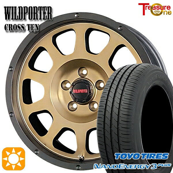 【取付対象】ヴェゼル オデッセイ 215/60R16 95H トーヨー ナノエナジー3プラス トレジャーワン ワイルドポーター クロステン ブロンズ 16インチ 7.0J 5H114.3 サマータイヤホイールセット