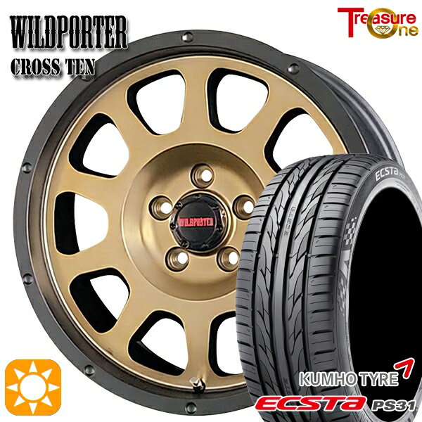【取付対象】エスティマ ヤリスクロス 215/60R16 95V クムホ エクスタ PS31 トレジャーワン ワイルドポーター クロステン ブロンズ 16インチ 7.0J 5H114.3 サマータイヤホイールセット
