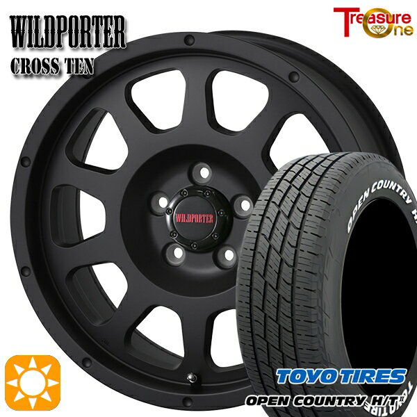 【取付対象】ヤリスクロス 205/65R16 95H トーヨー オープンカントリー H/T2 WL トレジャーワン ワイルドポーター クロステン マットブラック 16インチ 7.0J 5H114.3 サマータイヤホイールセット