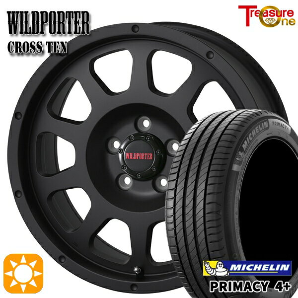 【取付対象】ヴェゼル オデッセイ 215/60R16 95H ミシュラン プライマシー4プラス トレジャーワン ワイルドポーター クロステン マットブラック 16インチ 7.0J 5H114.3 サマータイヤホイールセット