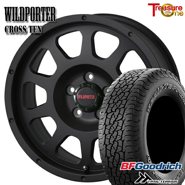 【取付対象】225/65R17 102T ORWL BFグッドリッチ トレールテレーン トレジャーワン ワイルドポーター クロステン マットブラック 17インチ 7.5J 5H114.3 サマータイヤホイールセット