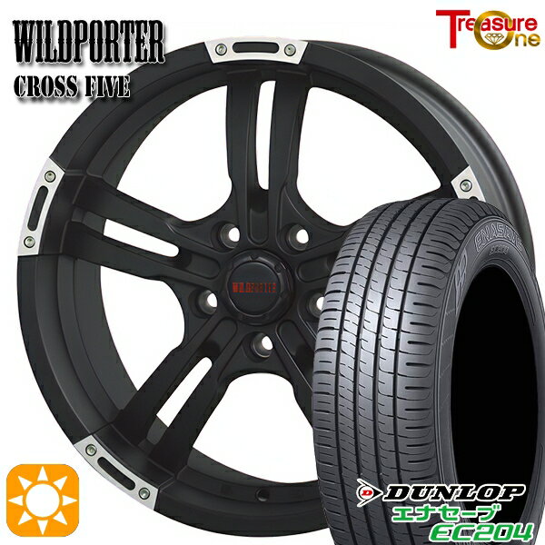 【取付対象】エルグランド クロスロード 215/65R16 98H ダンロップ エナセーブ EC204 トレジャーワン ワイルドポーター クロスファイブ MBP 16インチ 7.0J 5H114.3 サマータイヤホイールセット