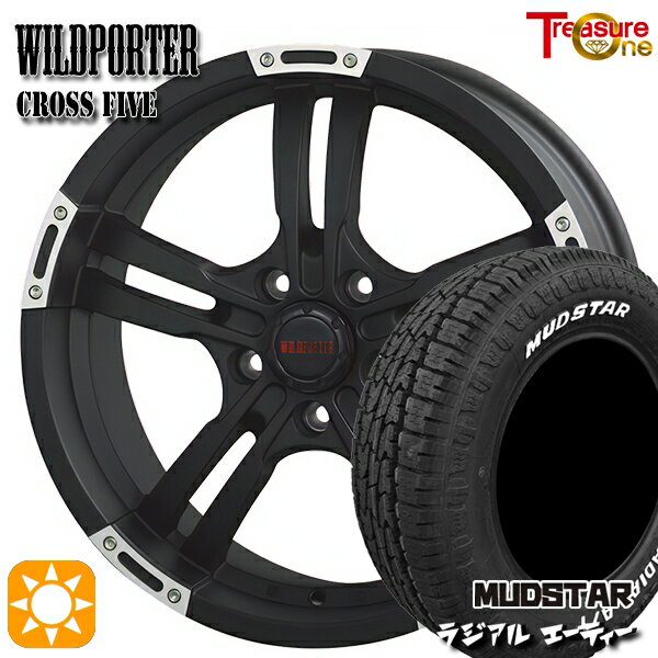 【取付対象】215/65R16 109/107L マッドスター ラジアル A/T ホワイトレター トレジャーワン ワイルドポーター クロスファイブ MBP 16インチ 7.0J 5H114.3 サマータイヤホイールセット