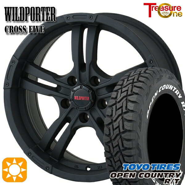 【取付対象】エルグランド クロスロード 215/65R16 109/107Q トーヨー オープンカントリー R/T ホワイトレター トレジャーワン ワイルドポーター クロスファイブ マットブラック 16インチ 7.0J 5H114.3 サマータイヤホイールセット