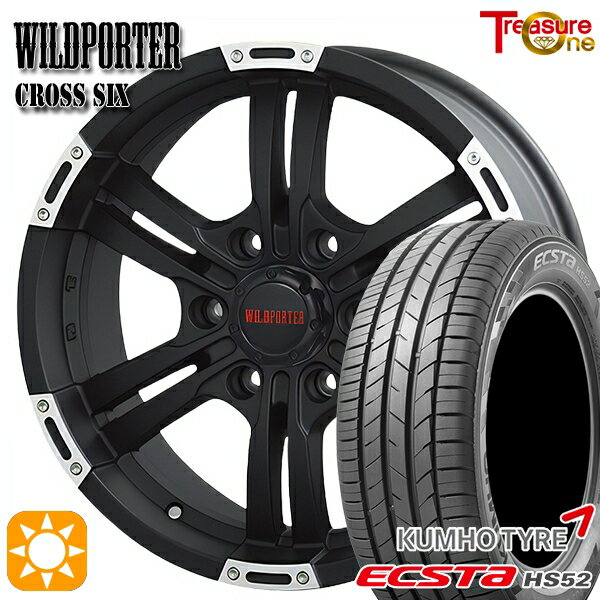 【取付対象】NV350キャラバン 215/60R17 100V XL クムホ エクスタ HS52 トレジャーワン ワイルドポーター クロスシックス MBP 17インチ 6.5J 6H139.7 +48 サマータイヤホイールセット