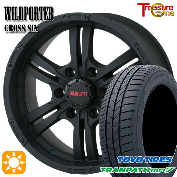 【取付対象】NV350キャラバン 215/60R17 96H トーヨー トランパス mp7 トレジャーワン ワイルドポーター クロスシックス マットブラック 17インチ 6.5J 6H139.7 +48 サマータイヤホイールセット