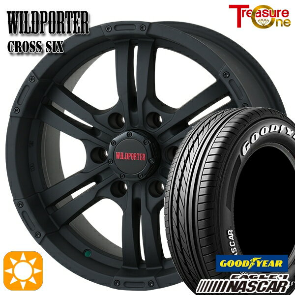 【取付対象】NV350キャラバン 215/60R17C 109/107R グッドイヤー イーグル #1 ナスカー トレジャーワン ワイルドポーター クロスシックス マットブラック 17インチ 6.5J 6H139.7 +48 サマータイヤホイールセット