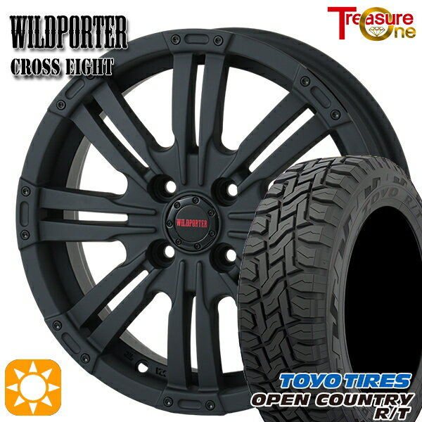 【取付対象】軽トラ 145/80R12 80/78N LT トーヨー オープンカントリー R/T トレジャーワン ワイルドポーター クロスエイト マットブラック 12インチ 4.0B 4H100 +42 サマータイヤホイールセット