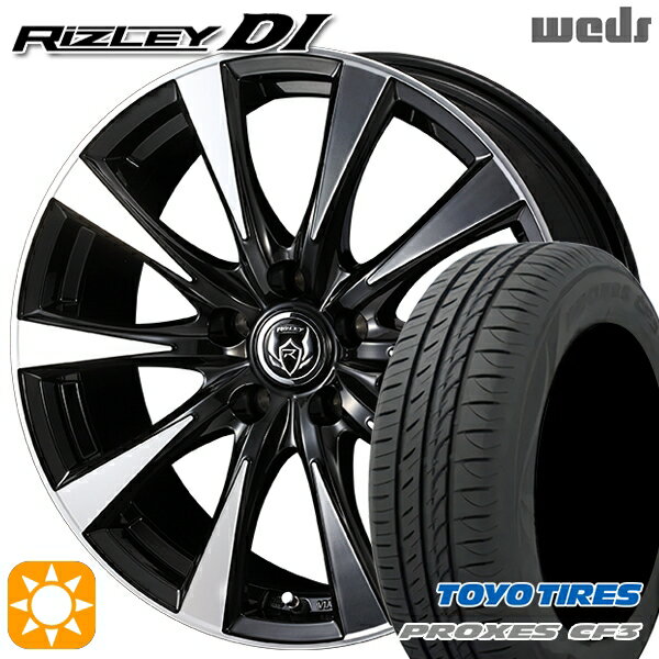 【取付対象】エスティマ ストリーム 205/65R15 94H トーヨー プロクセス CF3 Weds ライツレーDI ブラックポリッシュ 15インチ 6.0J 5H114.3 サマータイヤホイールセット